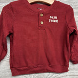 Henley Ribbed Shirt Oh, Hi There 12M