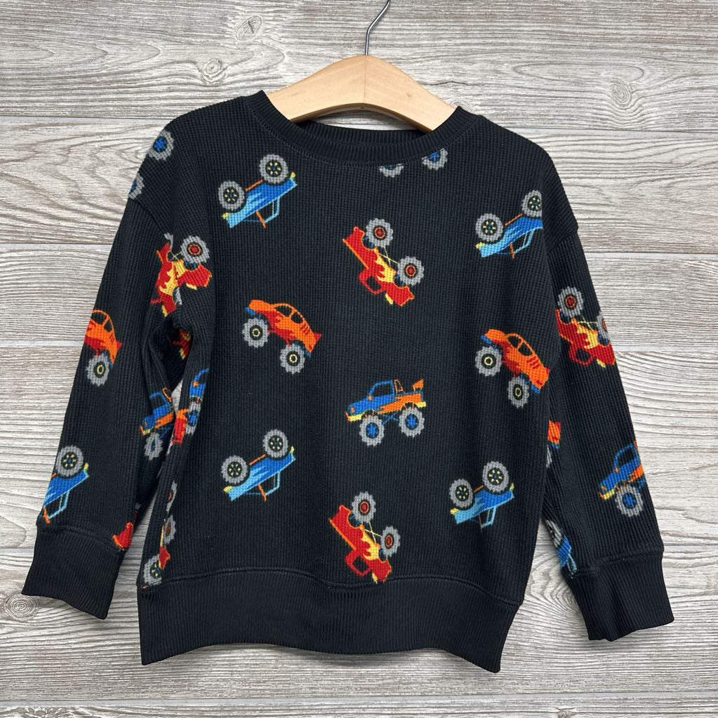 Waffle Knit Monster Trucks 3t