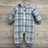 Baby Bear Sherpa Coverall Plaid 9M