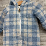 Baby Bear Sherpa Coverall Plaid 9M
