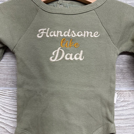 Ribbed LS Bodysuit Handsome Like Dad 6-9M