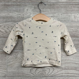 Ribbed Overalls W/ LS Shirt Trees & Bears 3-6M