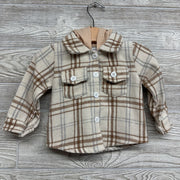 Fleece Button Up Shirt W/ Hood 3-6M