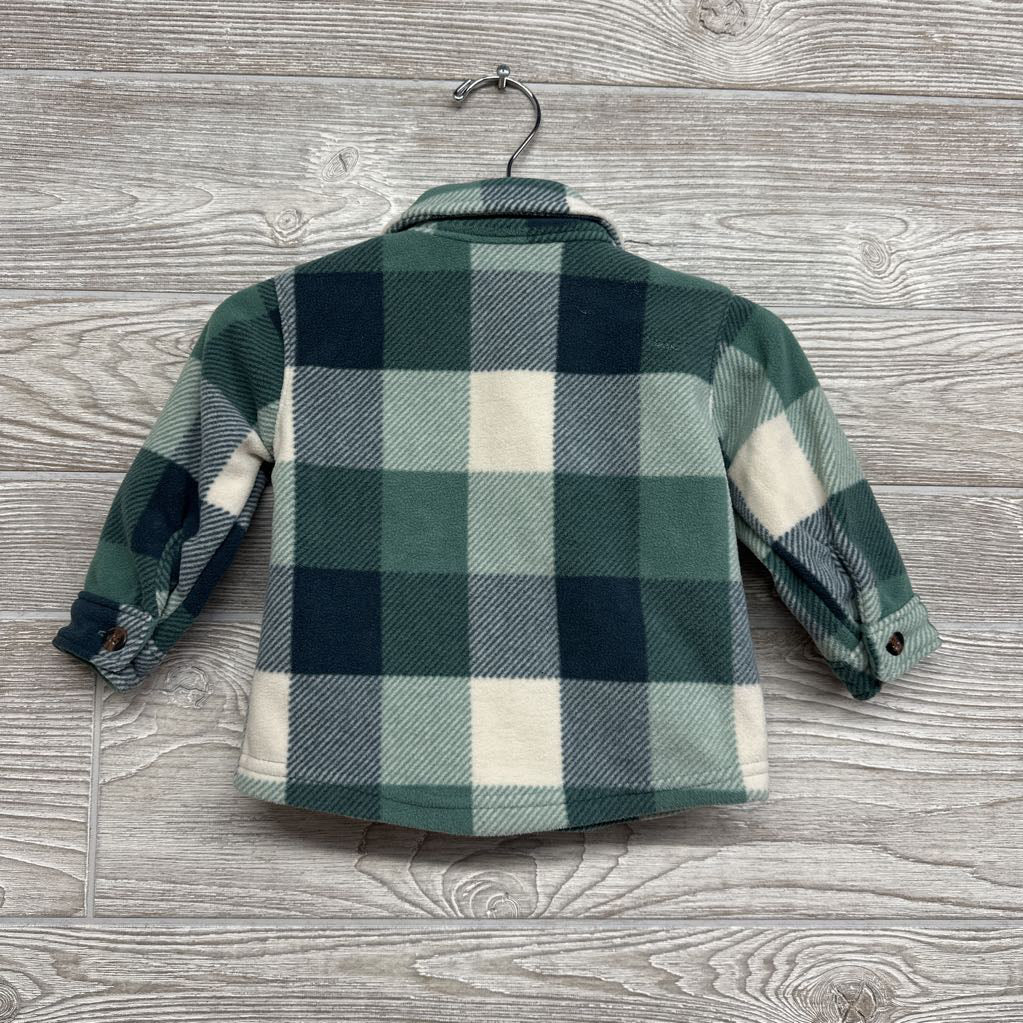 Fleece Plaid Button Up Shirt 6M