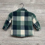 Fleece Plaid Button Up Shirt 6M