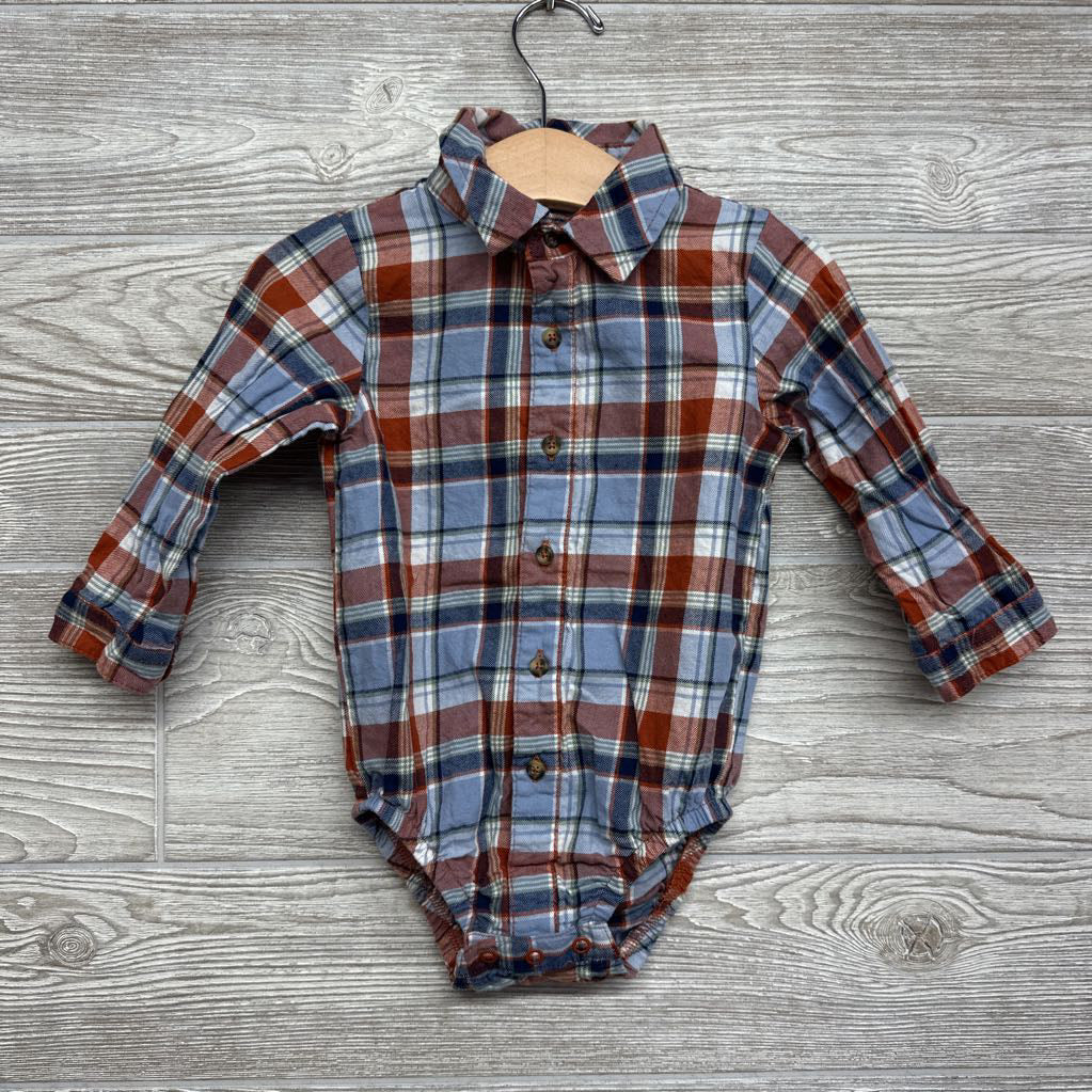 Plaid Button Up Bodysuit 18M