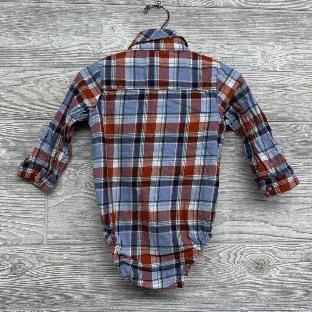 Plaid Button Up Bodysuit 18M