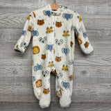 Plush Coverall Animals 3-6M