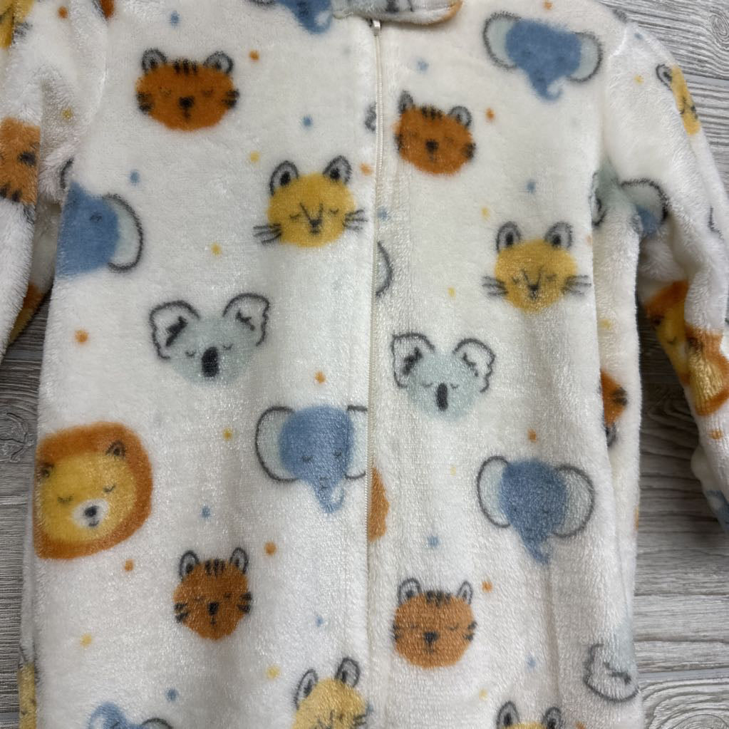 Plush Coverall Animals 3-6M