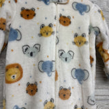 Plush Coverall Animals 3-6M