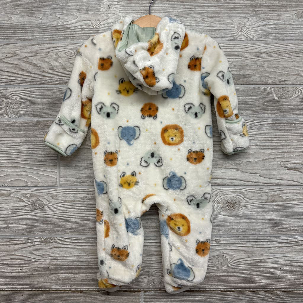 Plush Coverall Animals 3-6M