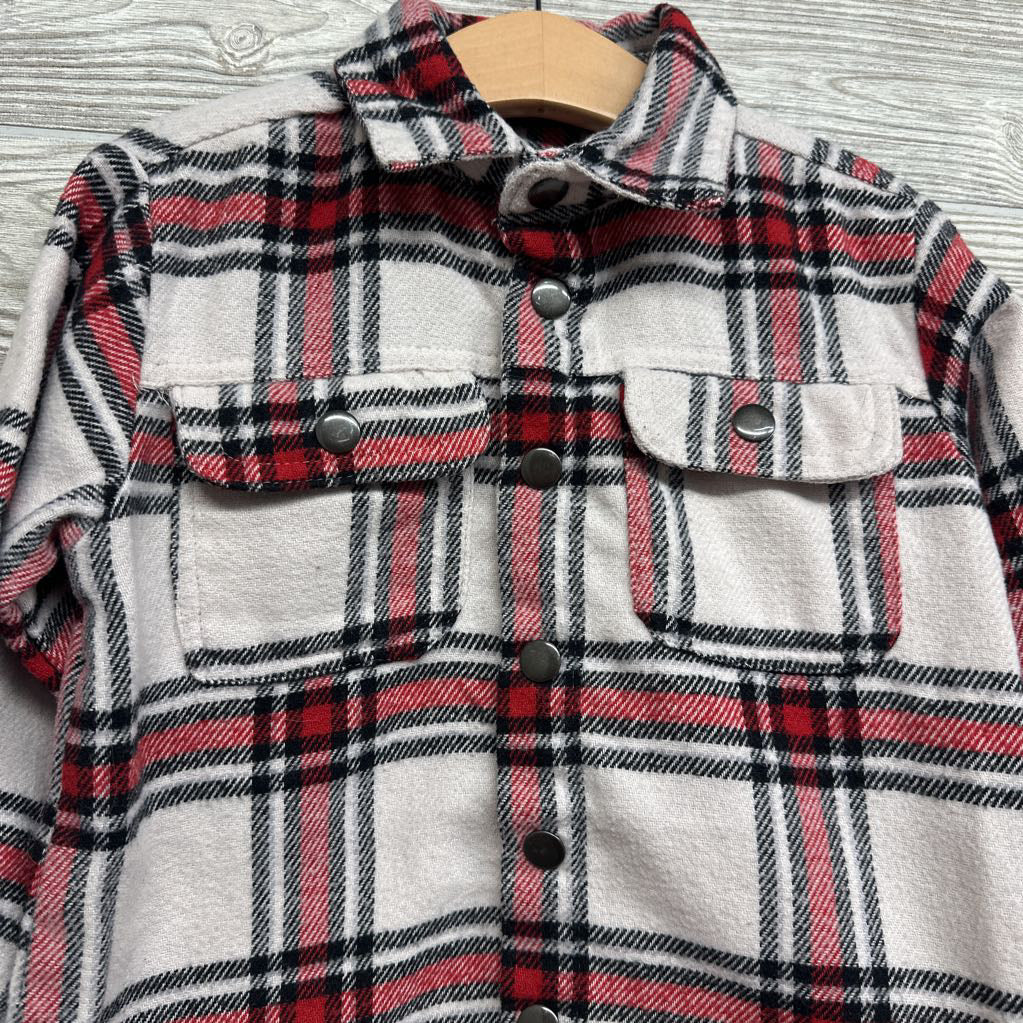 Flannel Plaid Button Up Shirt 4-5