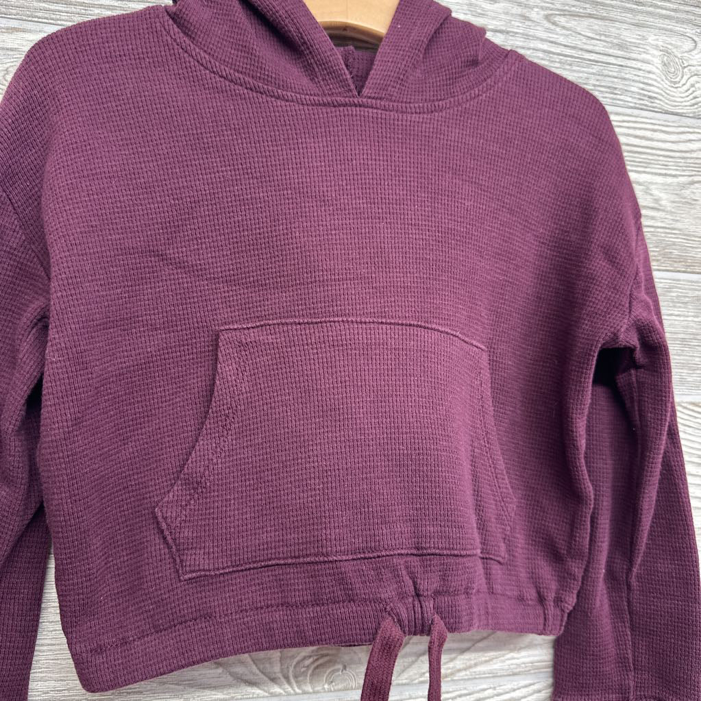 Hooded Waffle Knit Pullover 5