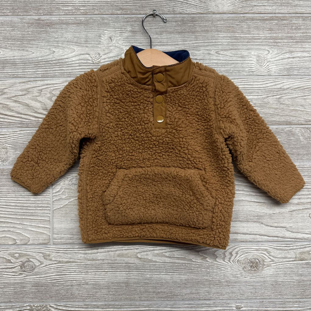 Fleece Lined 1/4 Snap Sherpa Pullover 18M