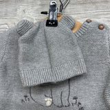 2 Pc Sweater Outfit Bear & Striped Pants 3M