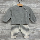 Sweater Shirt & Pants Stripes W/ Booties 6-12M