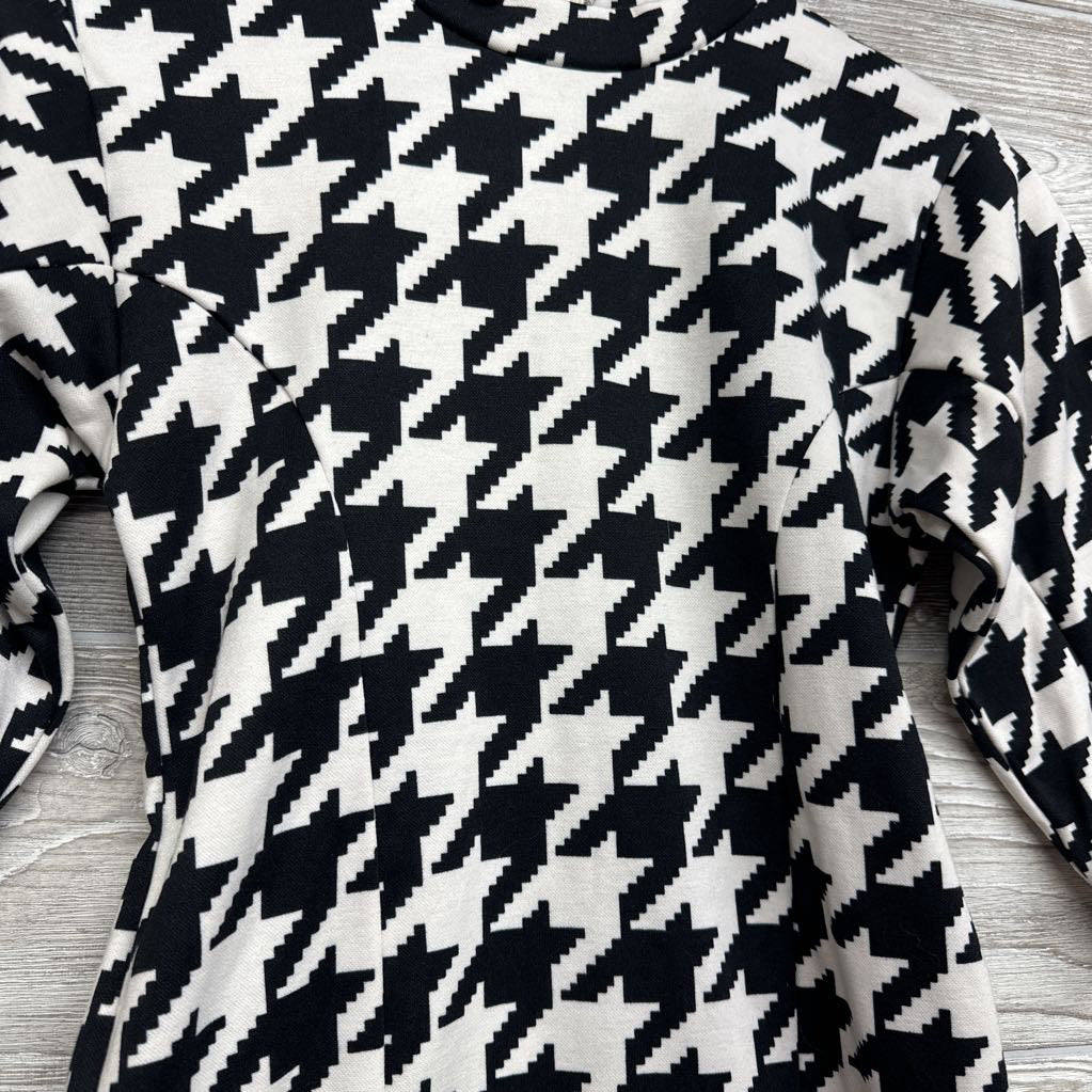Houndstooth LS Dress 7-8