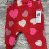 NEW Fleece Pants Hearts 3-6M