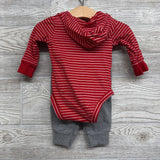 Hooded Bodysuit Hugs & Jogger Sweatpants 6M