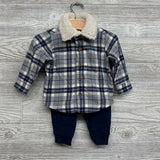 Plaid Button Up Shirt & Sweatpants 9M
