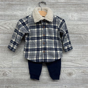 Plaid Button Up Shirt & Sweatpants 9M