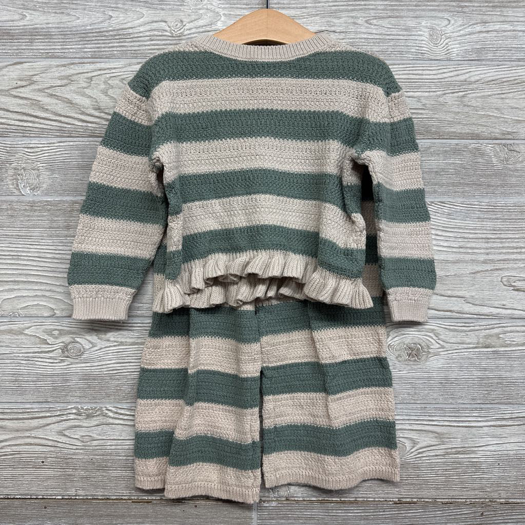 Ruffle Sweater Shirt & Pants Stripes 4t