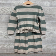 Ruffle Sweater Shirt & Pants Stripes 4t