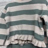 Ruffle Sweater Shirt & Pants Stripes 4t
