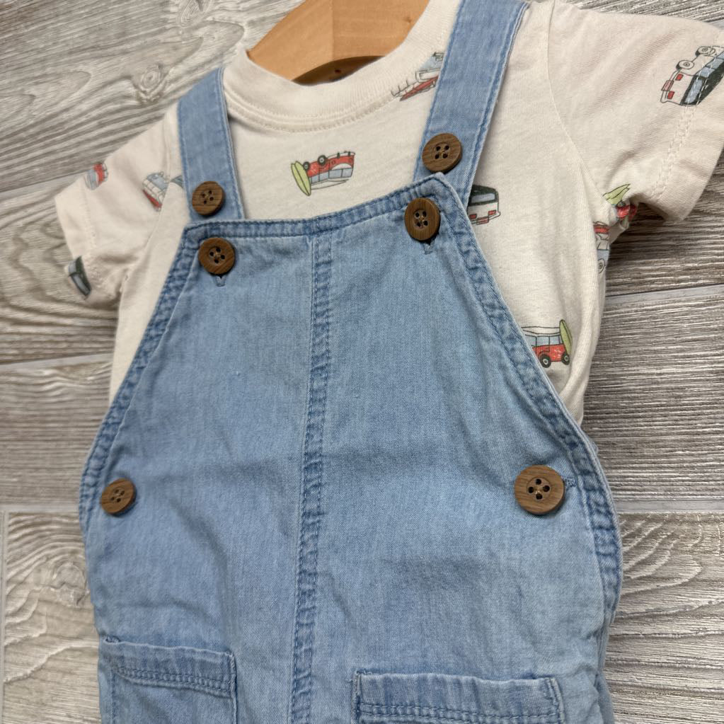 Chambray Shortalls W/ Shirt Surf Van 3M