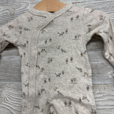 Side Snap Outfit Animals NB