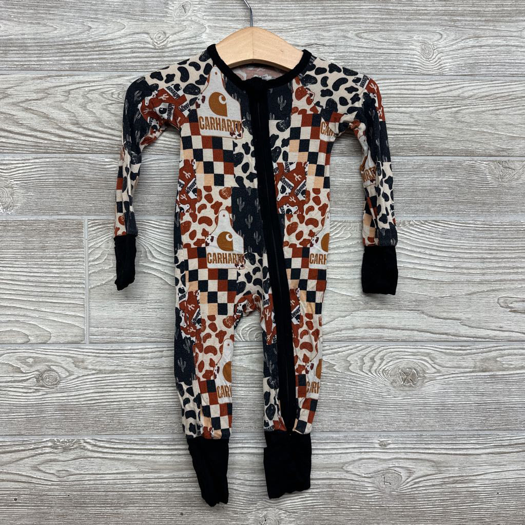Bamboo Outfit Animal Print, Carhartt Checkered 3-6M
