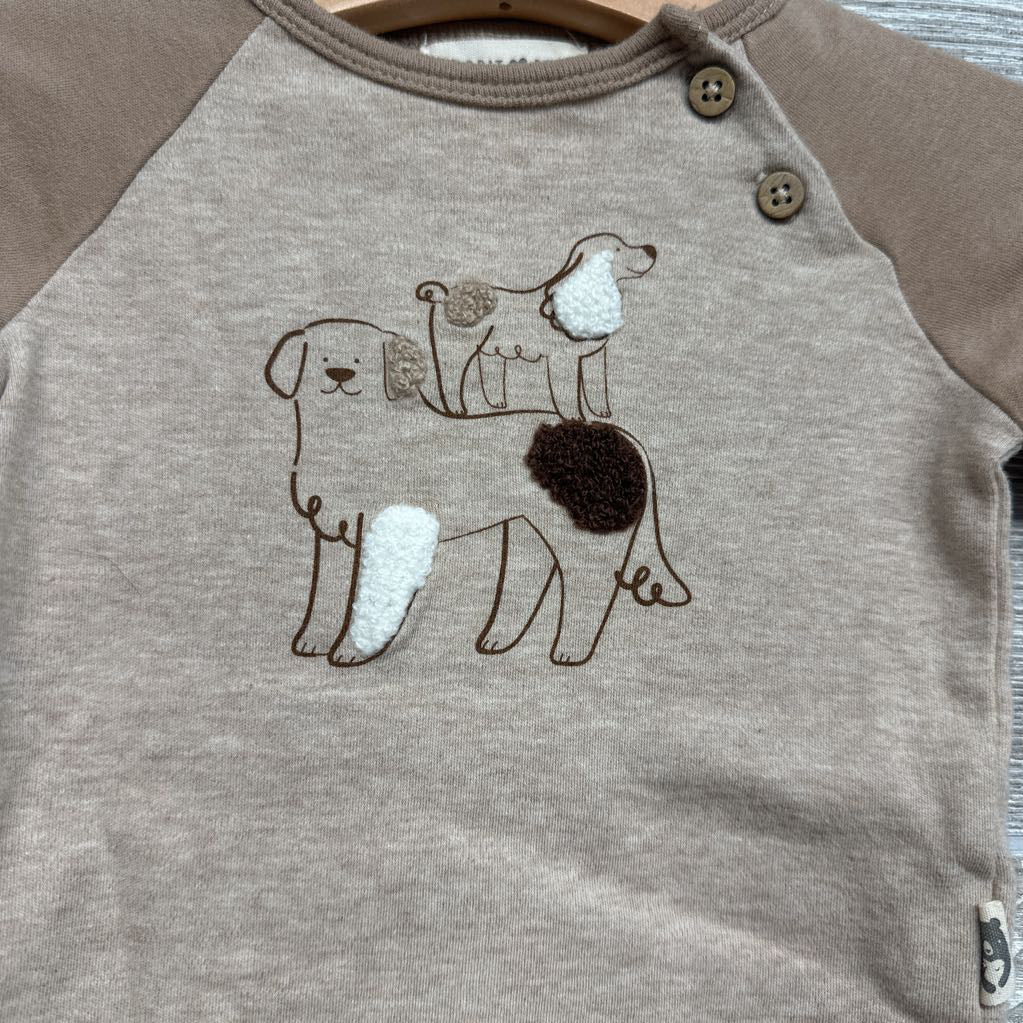 2 Pk Bodysuits Dogs 6-9M