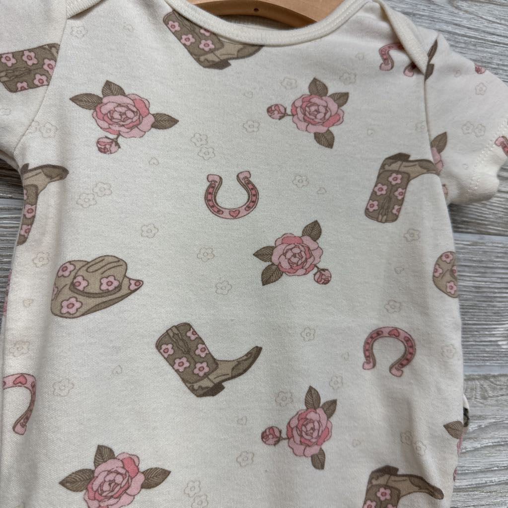 2 Pk Bodysuits Howdy Honey 6-9M