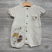 Gauze Winnie The Pooh Shorty Romper Let's Bee Friends 12M