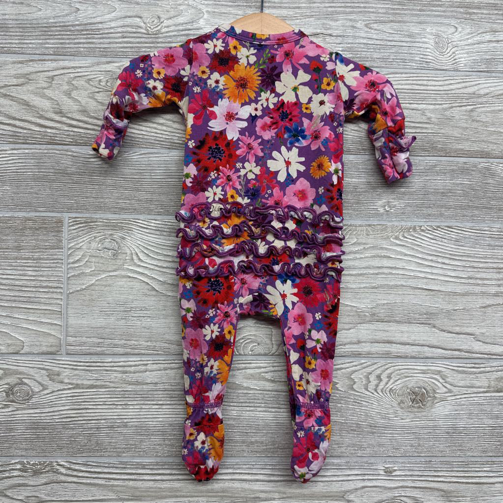 Ruffle Bamboo Outfit Flowers NB