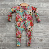 Ruffle Bamboo Footie Flowers NB