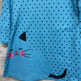 LS Dress Polka Dots & Cat 4t