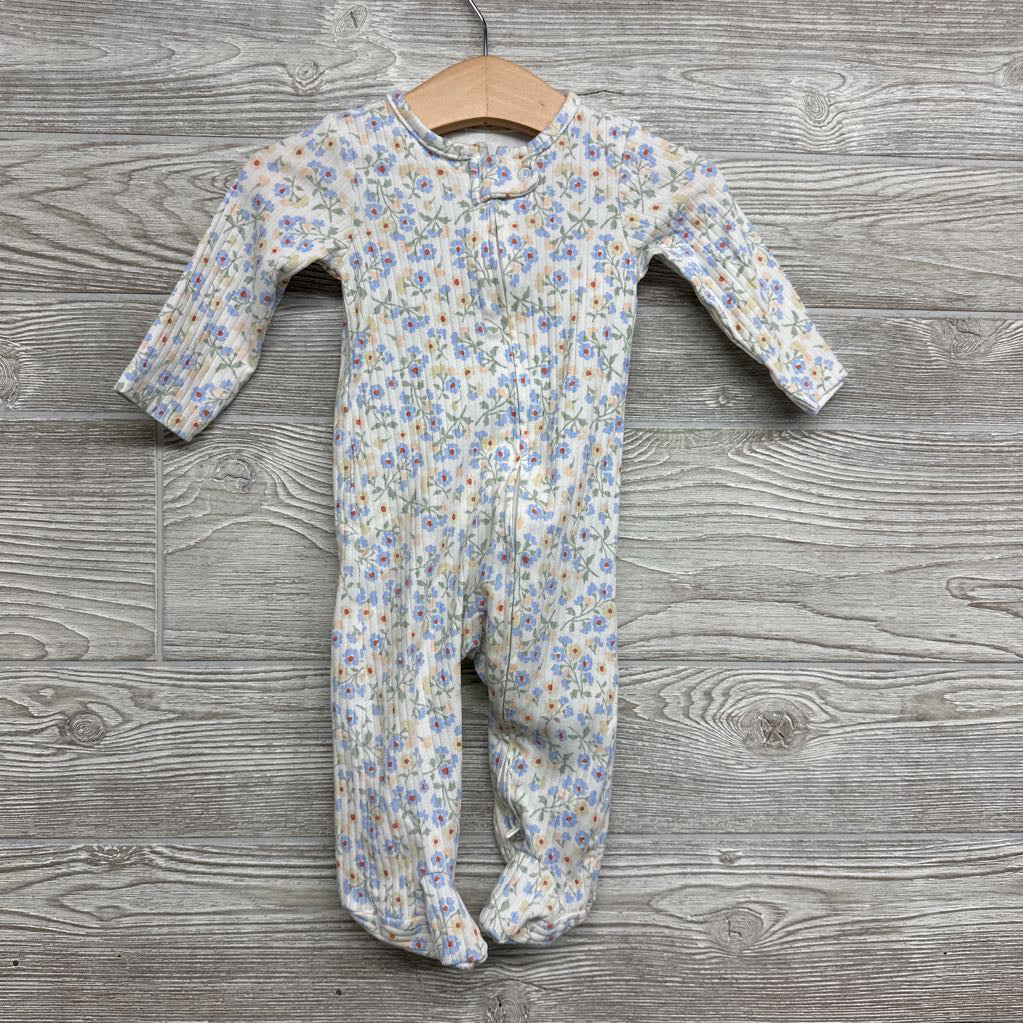 Ribbed Sleeper Flowers 3-6M