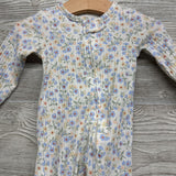 Ribbed Sleeper Flowers 3-6M