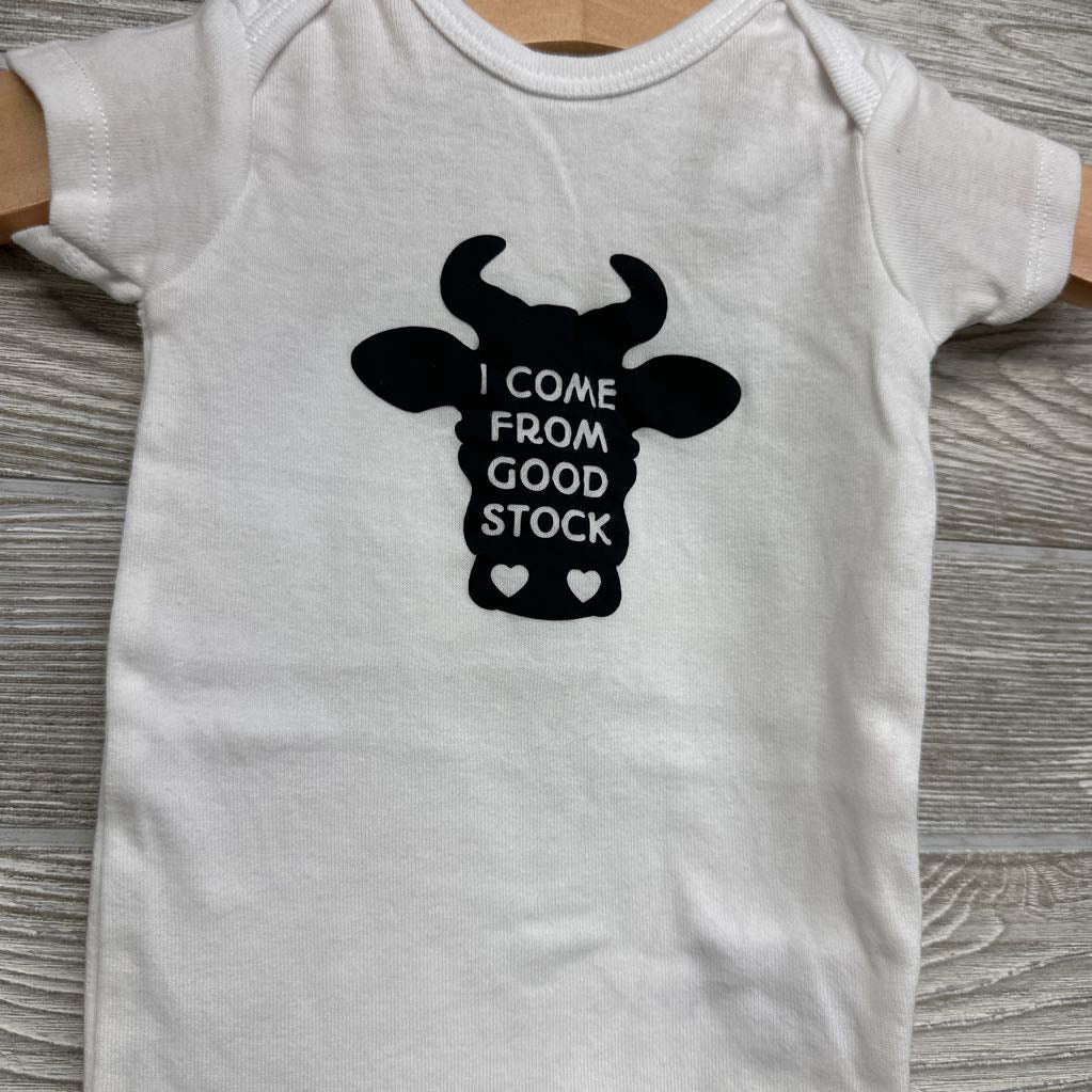 Bodysuit I Come From Good Stock 3-6M