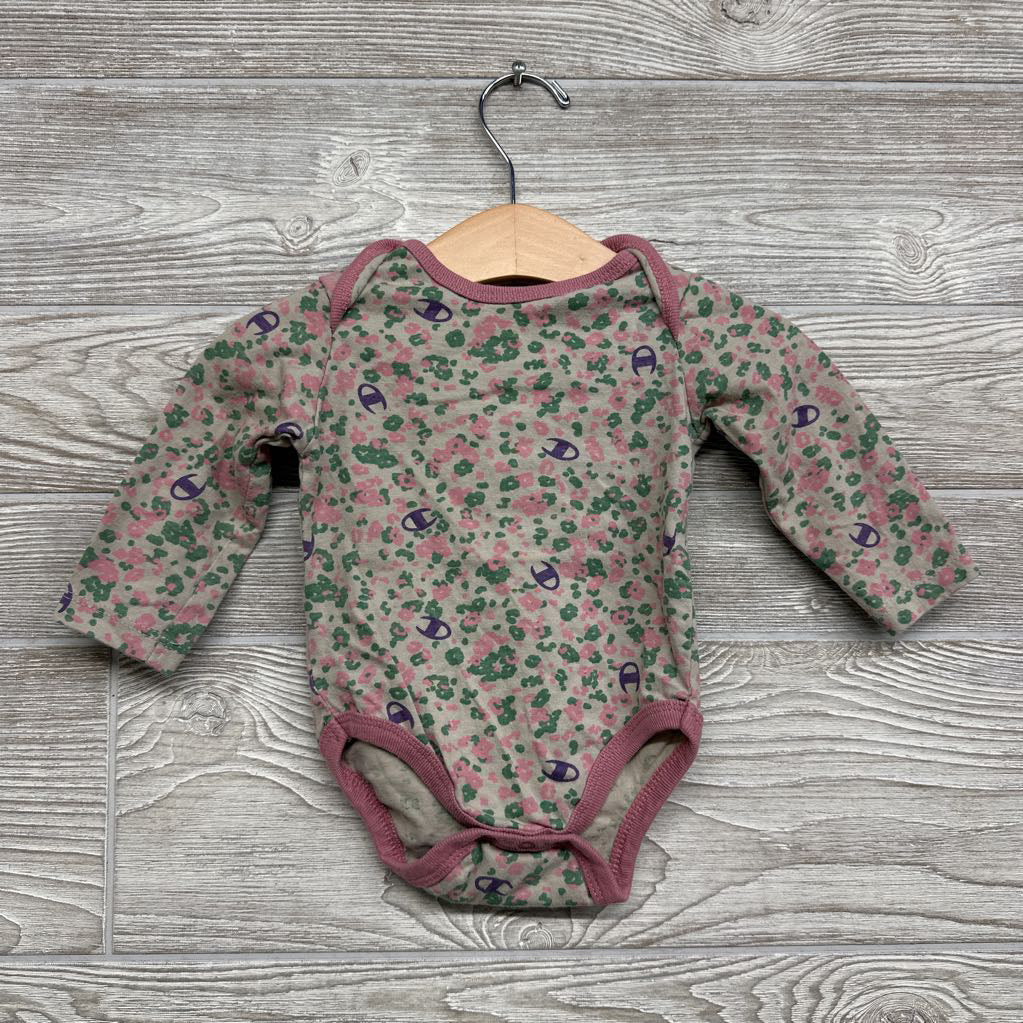LS Bodysuit Logo & Animal Print 9M