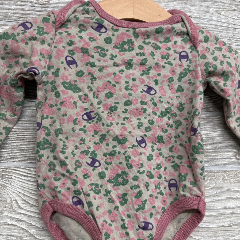LS Bodysuit Logo & Animal Print 9M