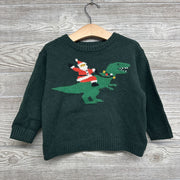 Sweater Santa Riding T-Rex 2t