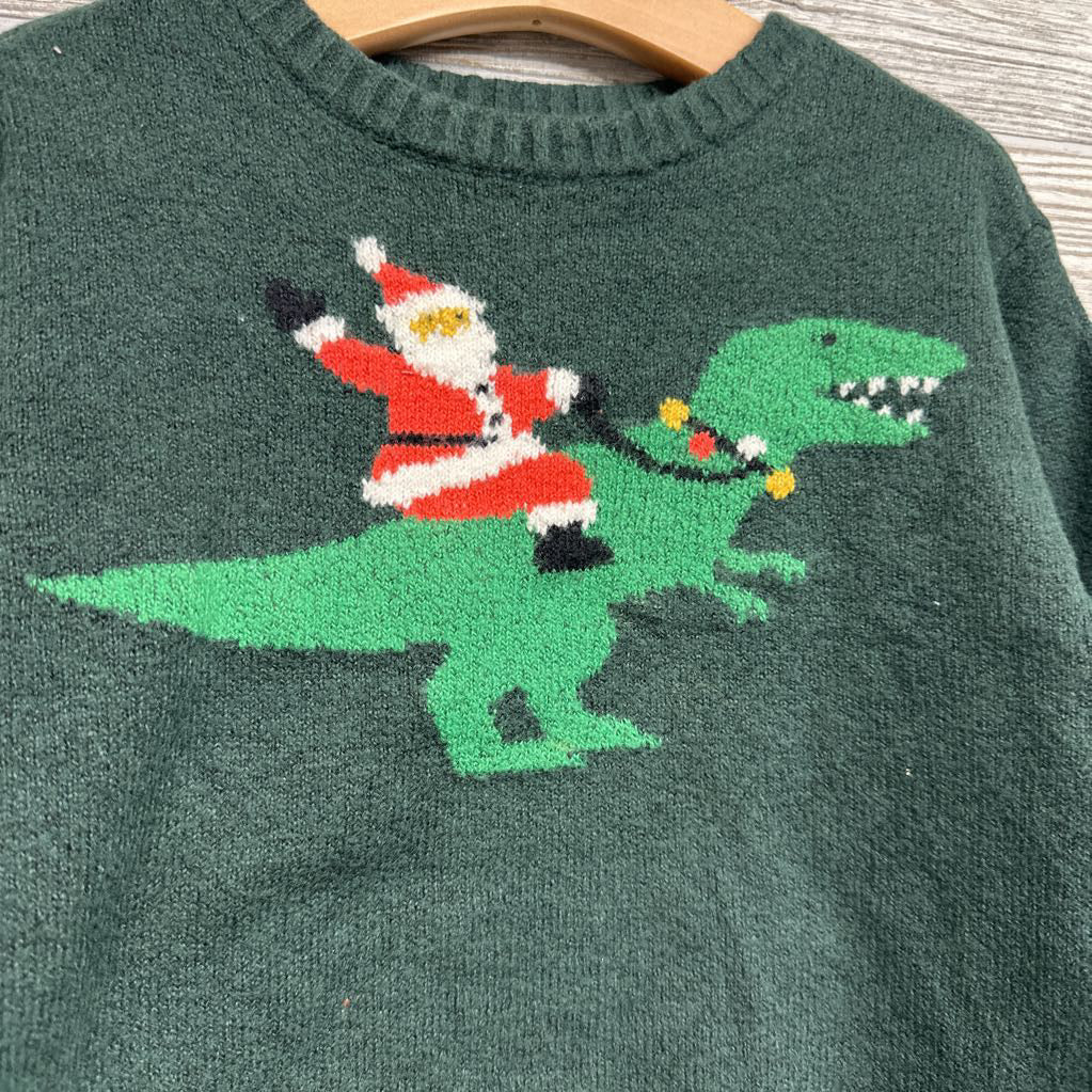 Sweater Santa Riding T-Rex 2t