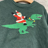 Sweater Santa Riding T-Rex 2t