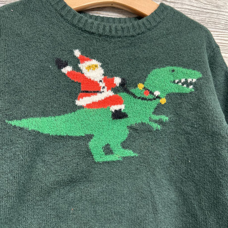Sweater Santa Riding T-Rex 2t