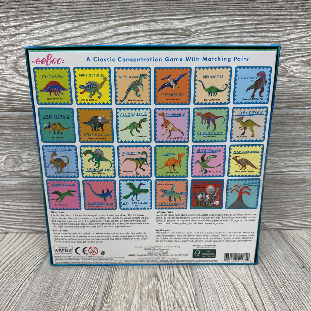 Shiny Dinosaur Memory & Matching Game