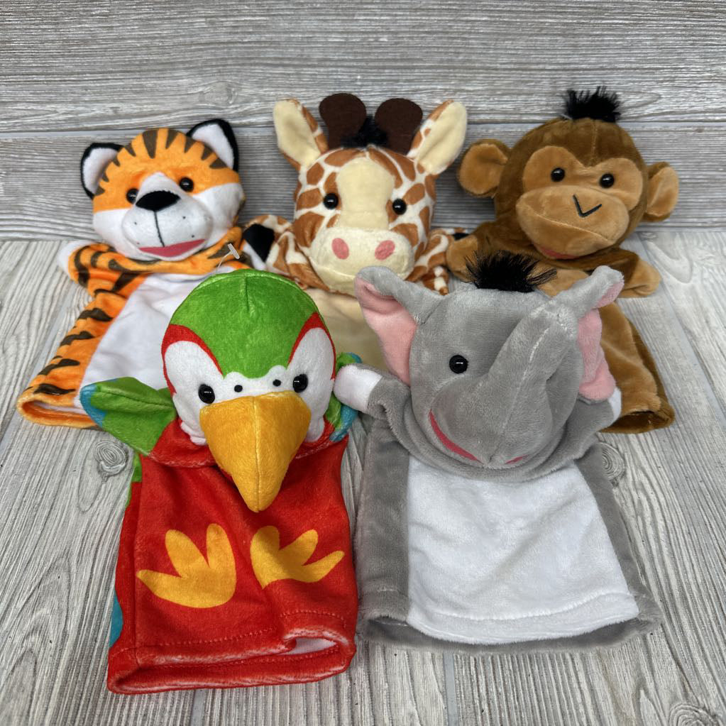 5 Pk Animal Friends Hand Puppets