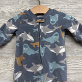 Blanket Sleeper Whales, Sharks 0-3M