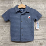 NEW SS Ribbed Button Up Shirt Stars 18M